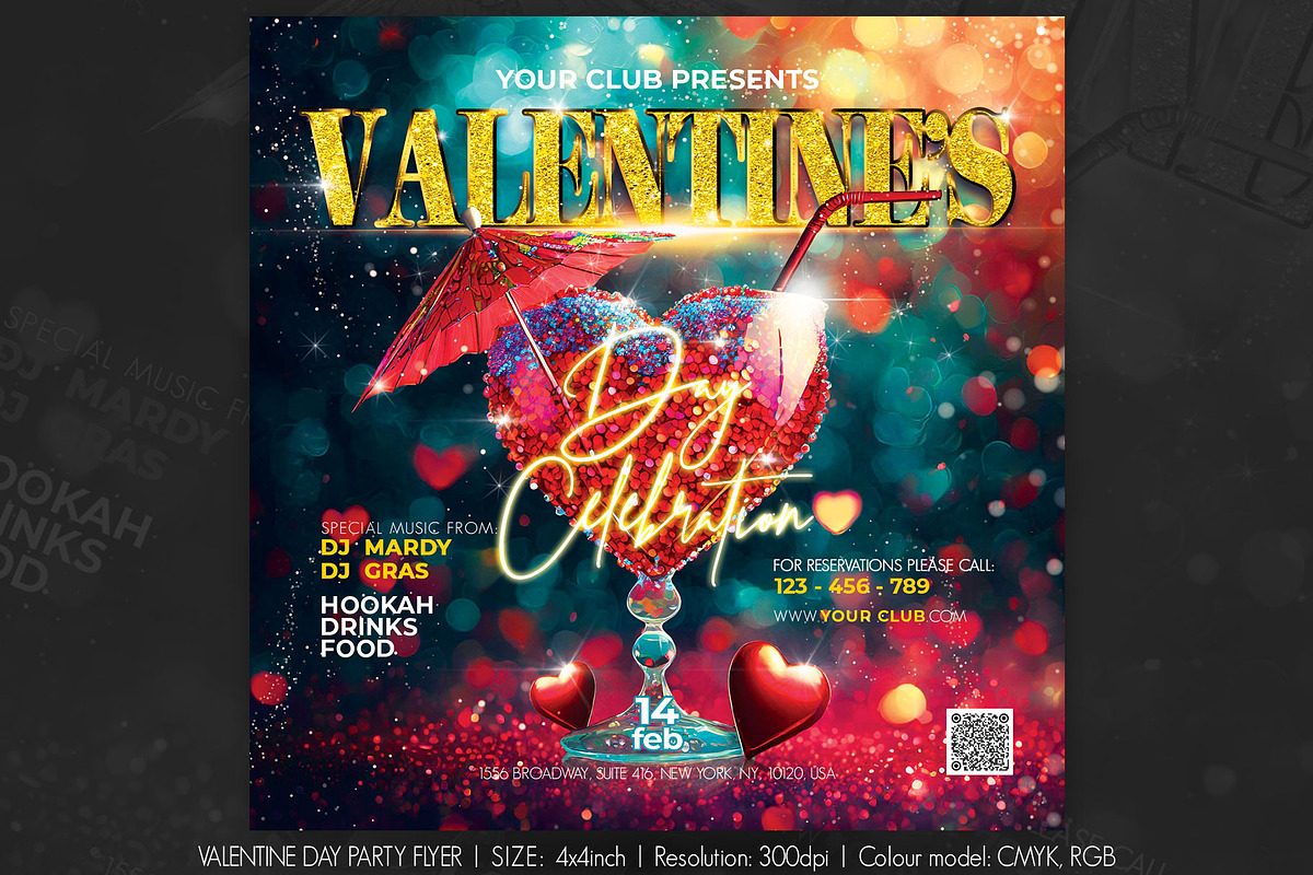 Valentine Day Party Flyer, a Flyer Template by Artolus (Photo 1 of 2)