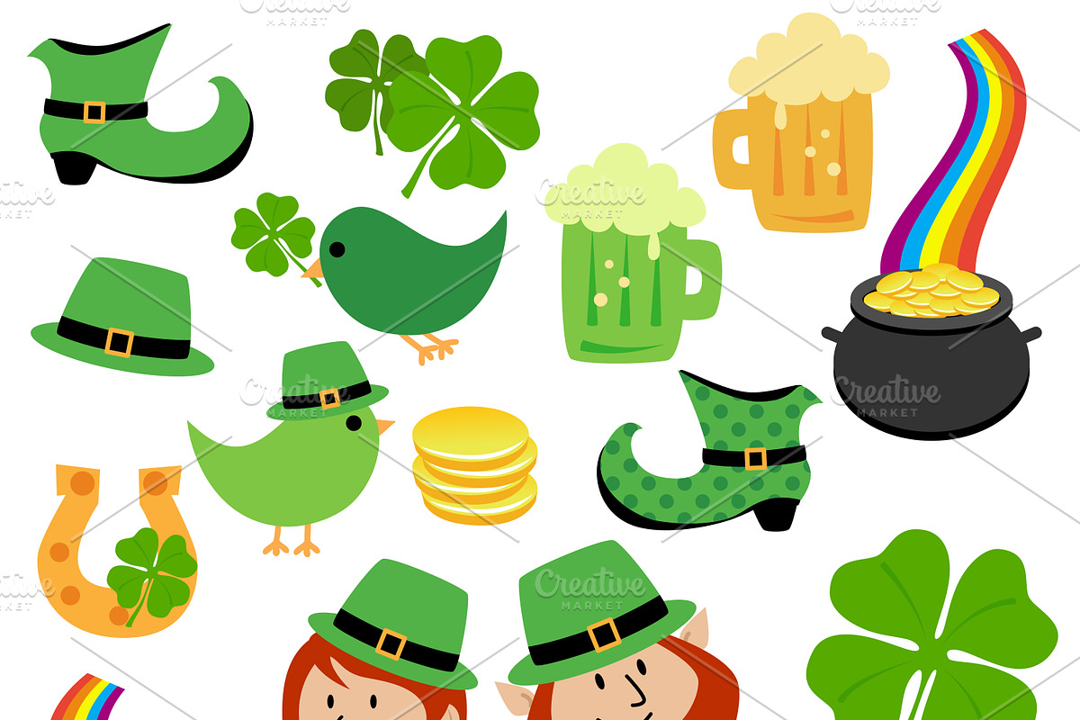 St Patrick's Day Vectors and Clipart, an Illustration by PinkPueblo