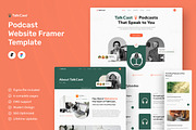 TalkCast - Podcast Website Framer, a Websites & App Template by peterdraw (Thumbnail 1 of 5)