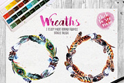 Watercolor Boho Feather DIY, a Decorative Illustration by Inna Sinano (Thumbnail 3 of 5)