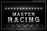 Master Racing - Retro Display Font, a Serif Font by Brown Cupple