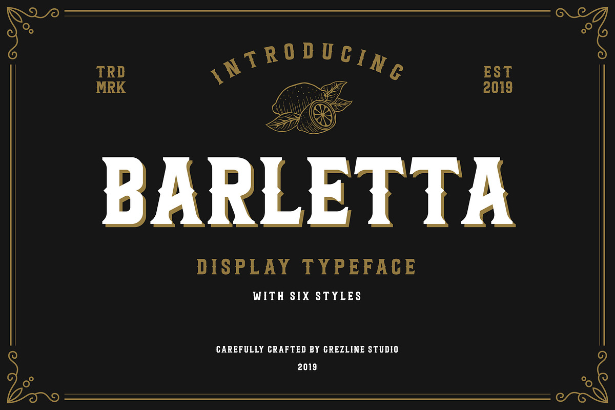 Barletta - Vintage Serif Font, a Serif Font by Grezline Studio (Photo 1 of 8)