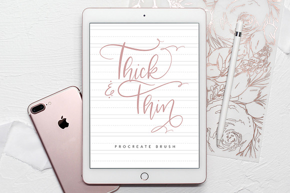 Thick & Thin Procreate Brush preview 4