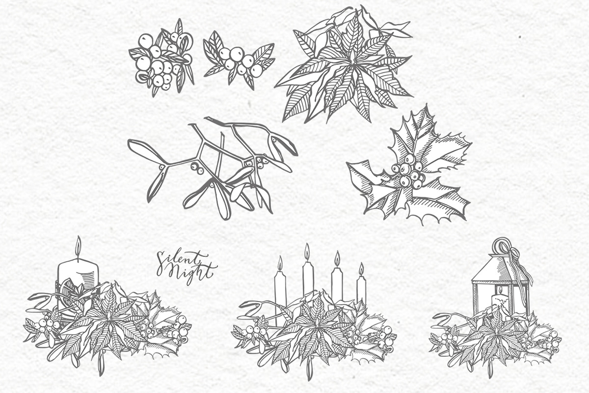Xmas set graphic illustrations, a Decorative Illustration by Ann Astro (Photo 8 of 24)