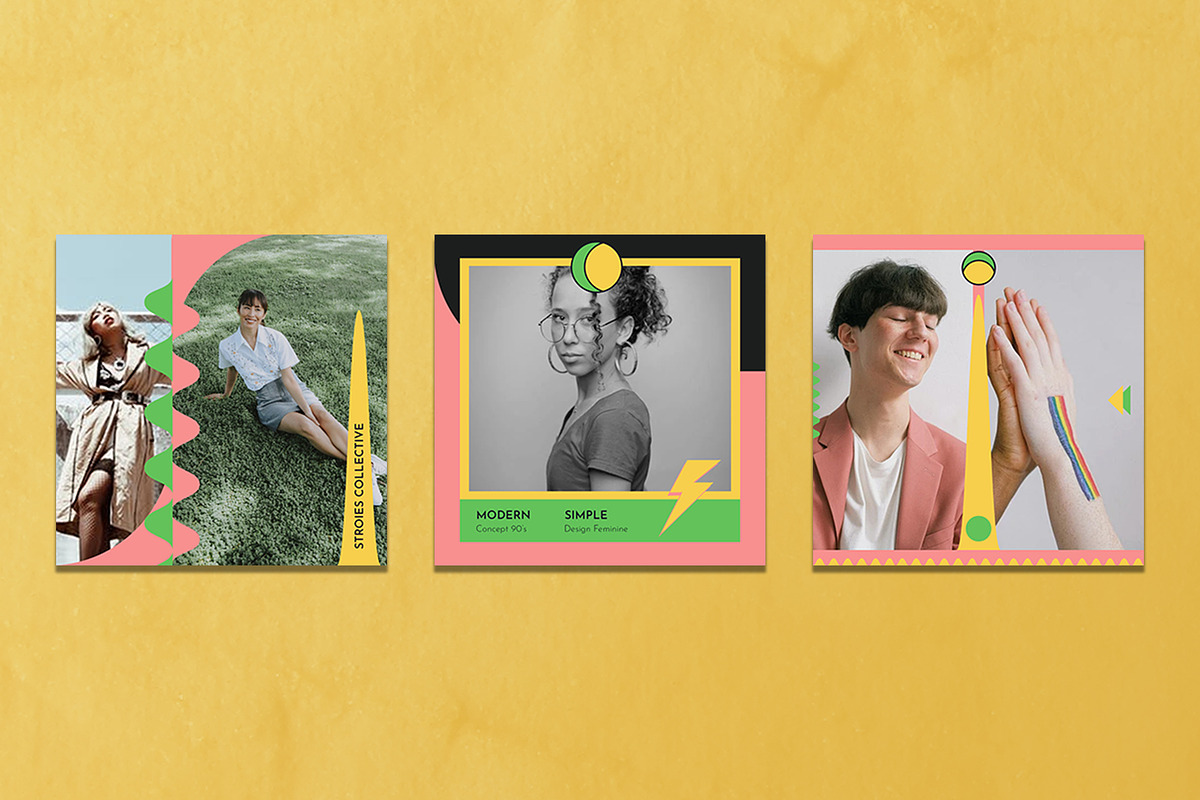 New In 90's Instagram Templates, a Social Media Template by Azruca (Photo 8 of 9)