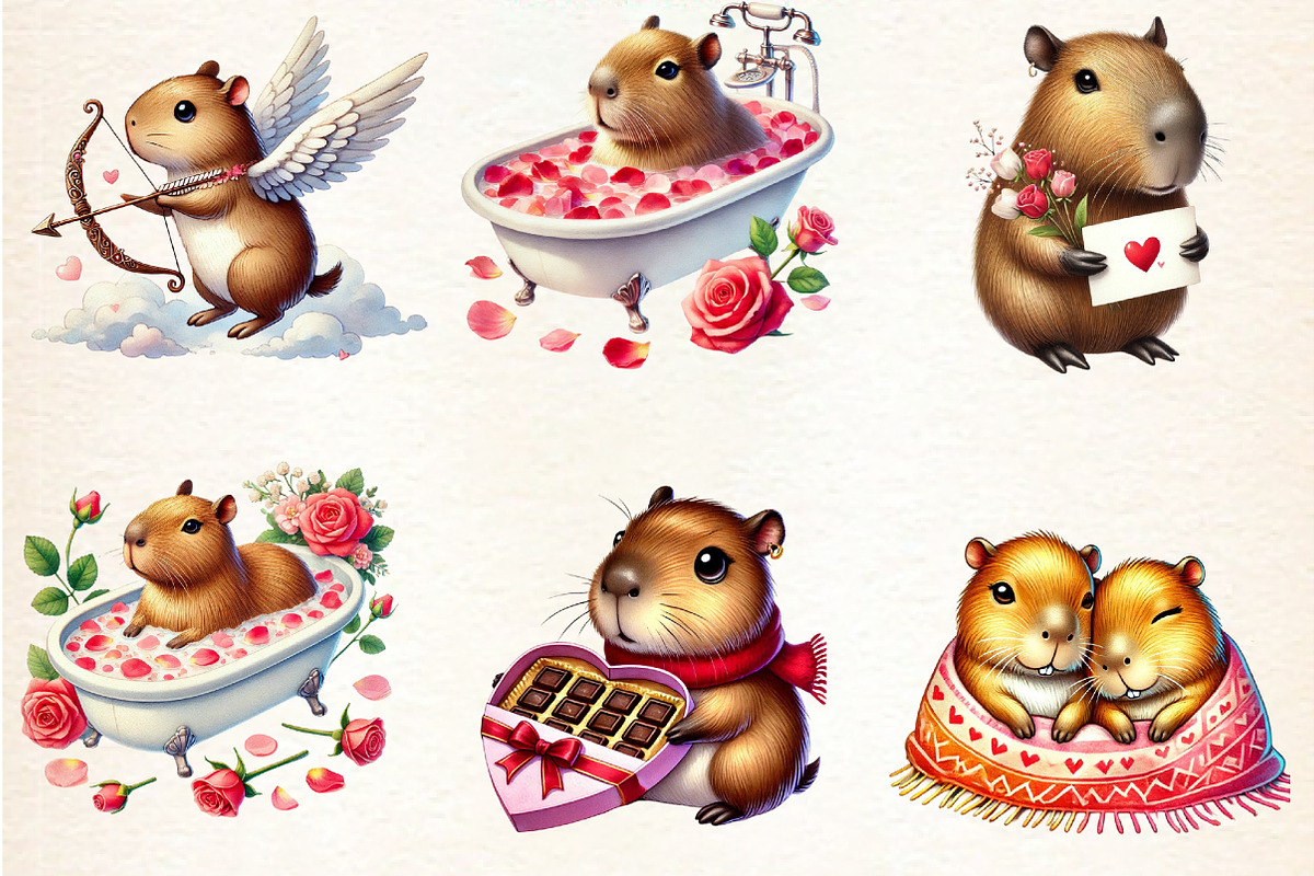 Capybara Valentine, an Illustration by DreamArtGraphic (Photo 4 of 5)