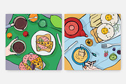Breakfast food cards set, a Food Illustration by Good Studio (Thumbnail 5 of 8)