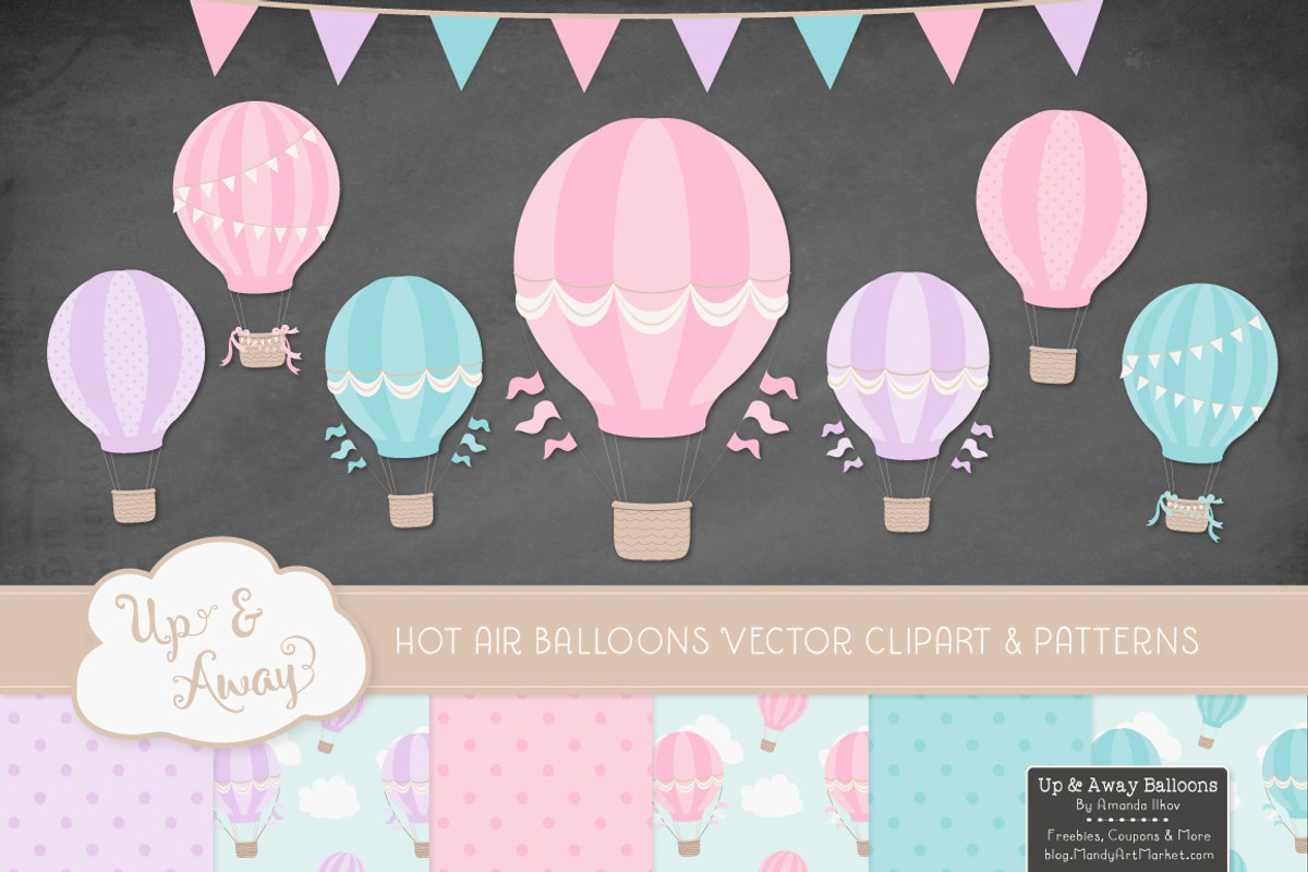 Fresh Hot Air Balloons & Patterns, an Illustration by Amanda Ilkov (Photo 2 of 5)