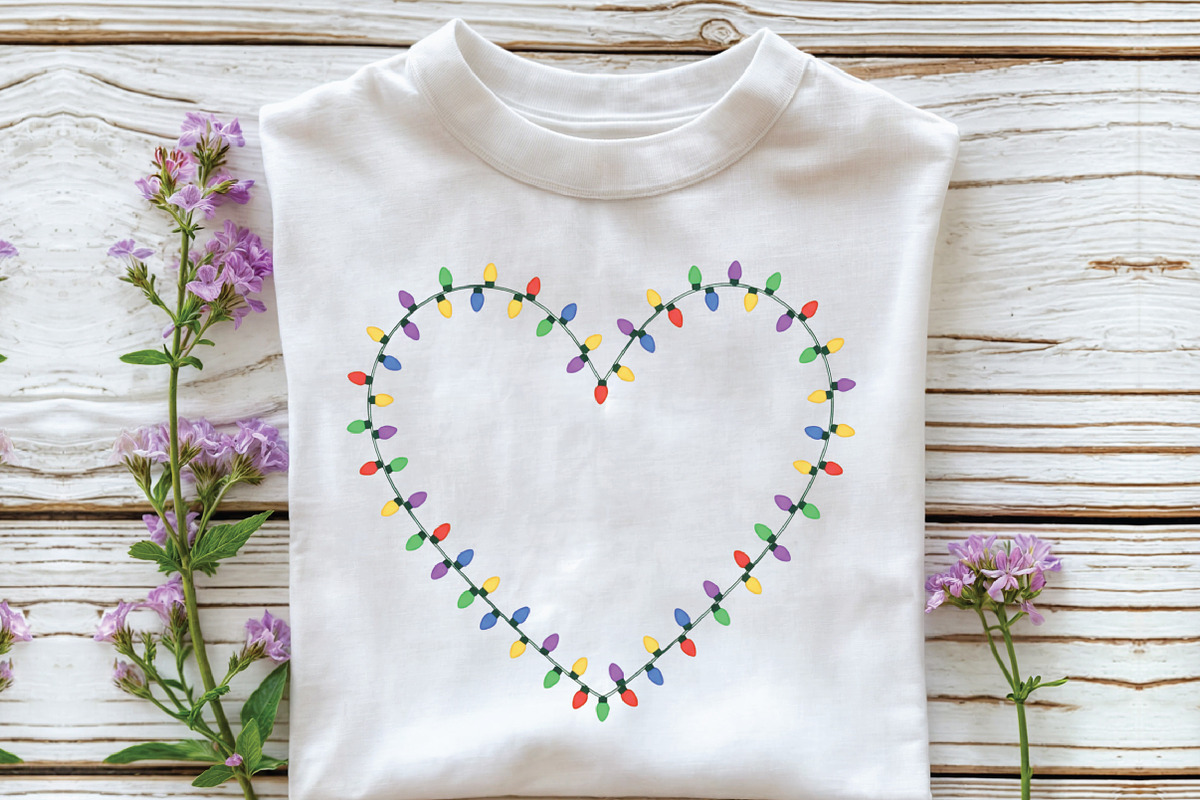 Christmas Lights Heart PNG Heart, an Illustration by CraftArtStudio (Photo 2 of 4)