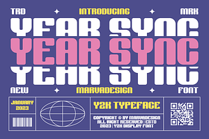 Year Sync - A Modern Y2K Font