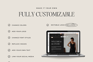 Salon Spa Wix Website Template, Dark