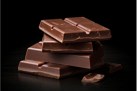 Stack of rich dark chocolate bars, a Background Photo by Ylivdesign