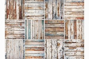 Distressed Wood Digital Paintings