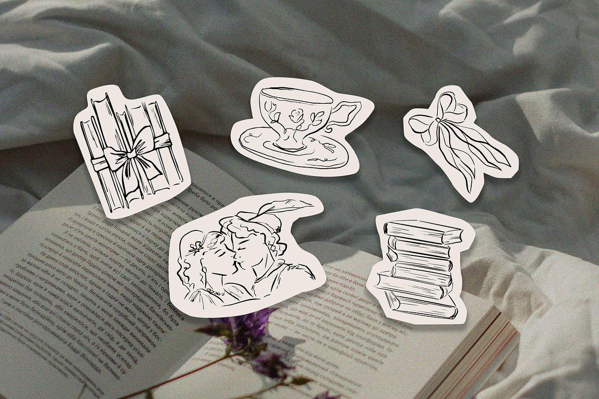 Vintage Literary Line Art collection, a Decorative Illustration by Eva Gentle (Photo 10 of 13)