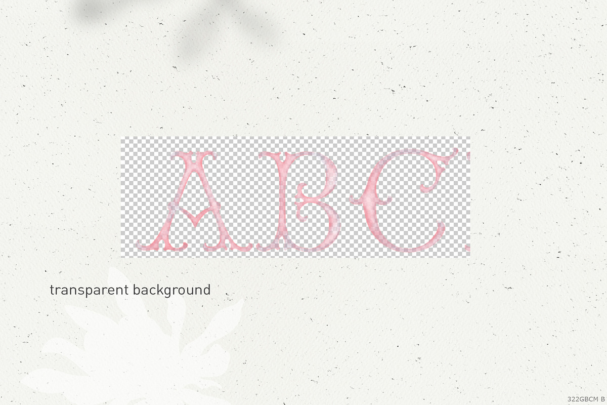 Pink monogram watercolour letters, a Decorative Illustration by GrafikBoutique (Photo 2 of 3)