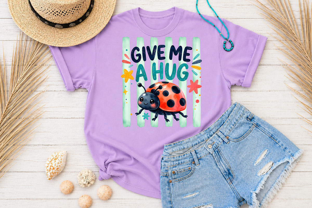 Ladybug Give Me A Hug Sublimation, a Seasonal Illustration by Rose Art (Photo 4 of 4)