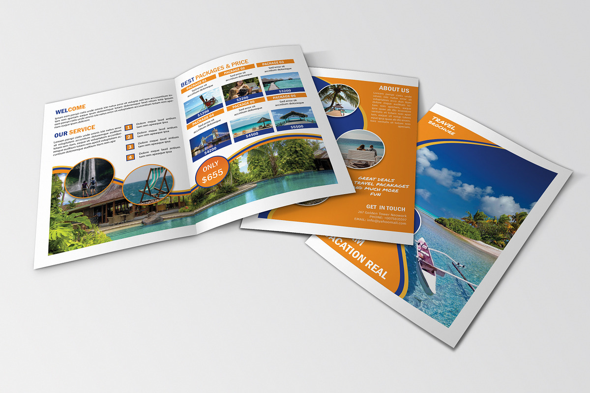 Travel Agency Brochure, a Brochure Template by retrographix (Photo 1 of 4)