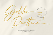 Golden Partline | Modern Handwritten, a Script Font by MJB Letters (Thumbnail 1 of 12)