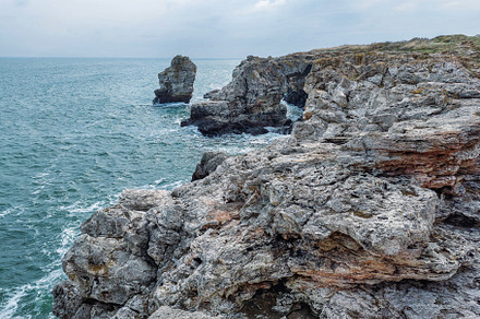 Breaking waves on the rocky coast of, a Nature Photo by verkelis