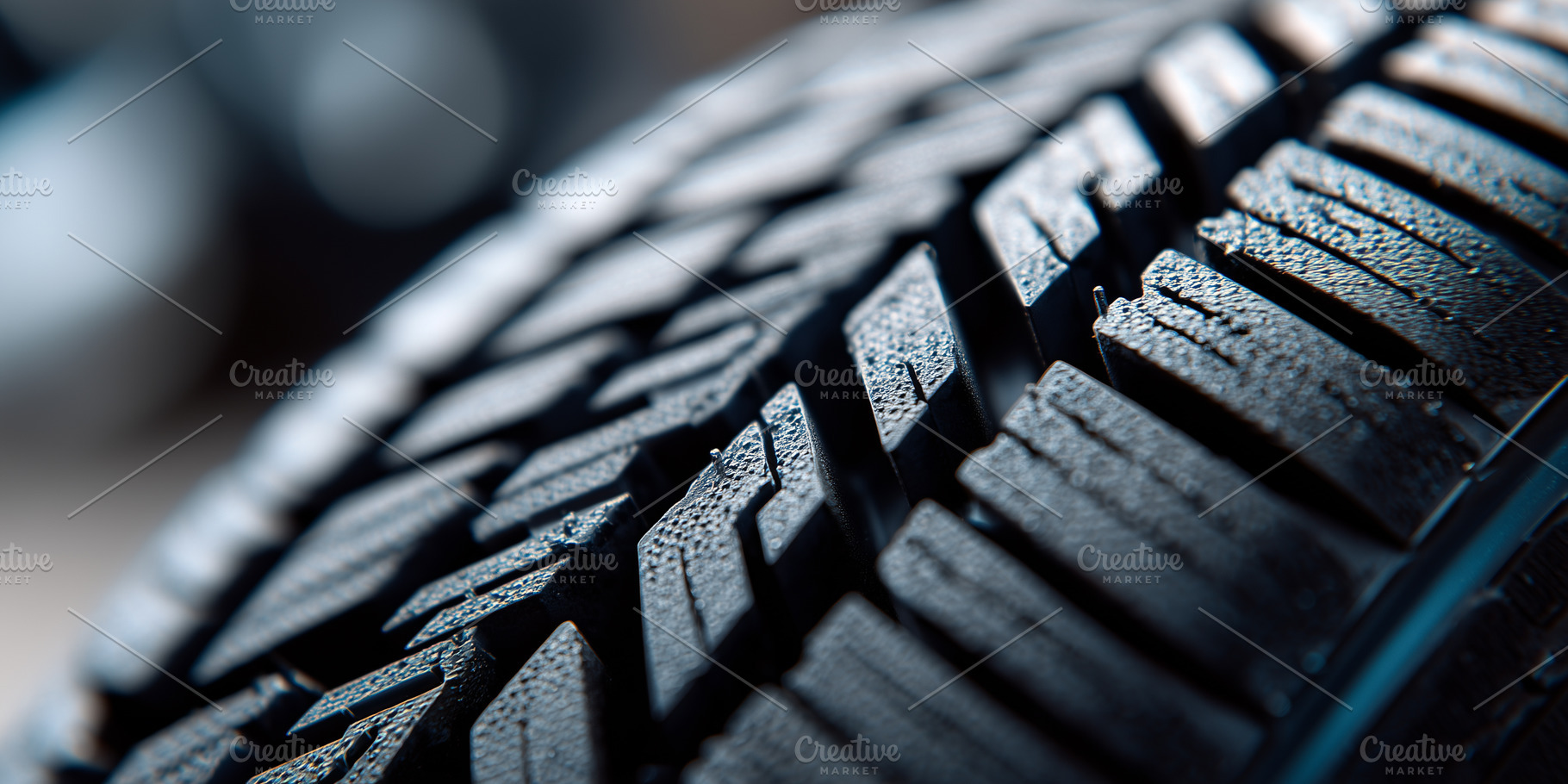 Close up of a car tire tread showing, a Transportation Photo by MistyDay