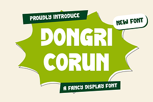 Dongri Corun - Funny Font, a Sans Serif Font by Iqsiart Studio