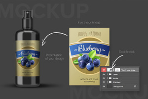 Spray bottle cosmetic cream