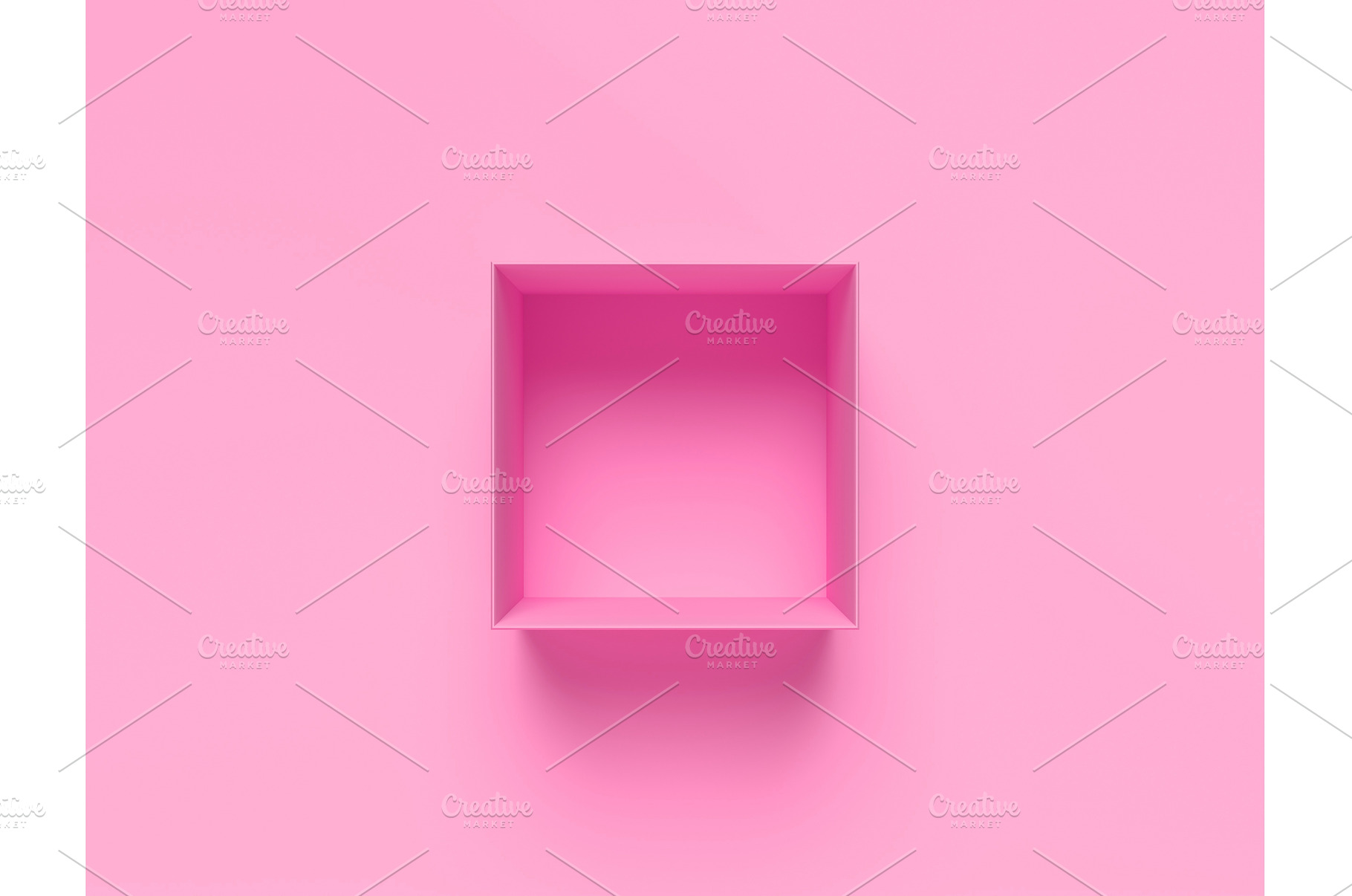 3D render of open empty pink square, a Holiday Photo by Liudmyla Matviiets