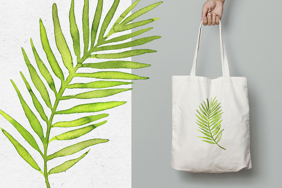 Greenery. Watercolor set, a Decorative Illustration by Maria's little shop (Photo 2 of 7)