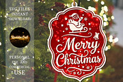 Merry Christmas Santa Sleigh SVG, an Object Graphic by OK Design (Thumbnail 2 of 3)