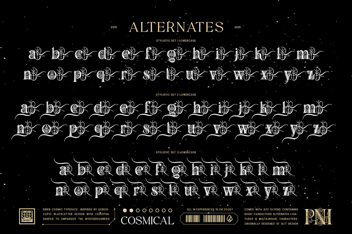 Siren cosmic Typeface, a Serif Font by alit design (Photo 13 of 20)
