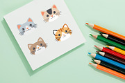 9 Adorable Kitty Head Illustration, an Illustration by jongcreative (Thumbnail 2 of 4)