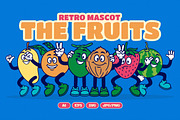 Retro Fruit Mascot Illustration, an Object Illustration by Decoconio Design (Thumbnail 1 of 8)
