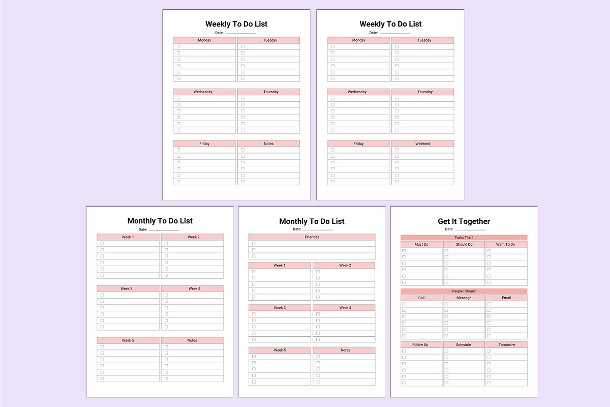 2025 Brain Dump Bundle For Canva, a Stationery Template by Shumaya (Photo 5 of 6)