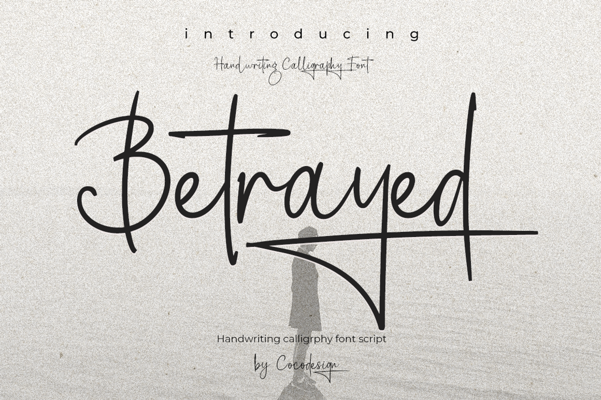 Betrayed, a Handwritten Font by cocodesign (Photo 1 of 8)
