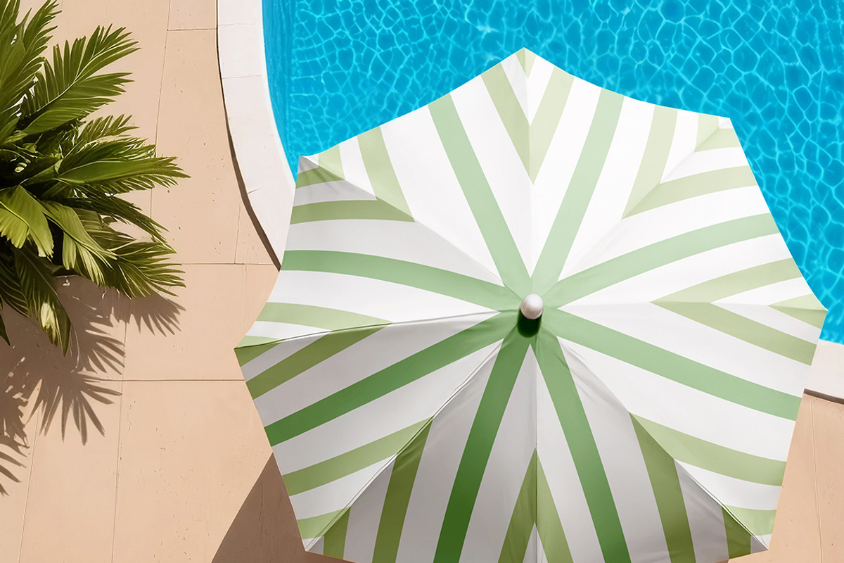 Summer Beach Umbrella Mockup, a Product Mockup by rebrandy (Photo 7 of 8)