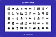 Furniture icons, an Outline Icon by Wencory (Thumbnail 1 of 2)