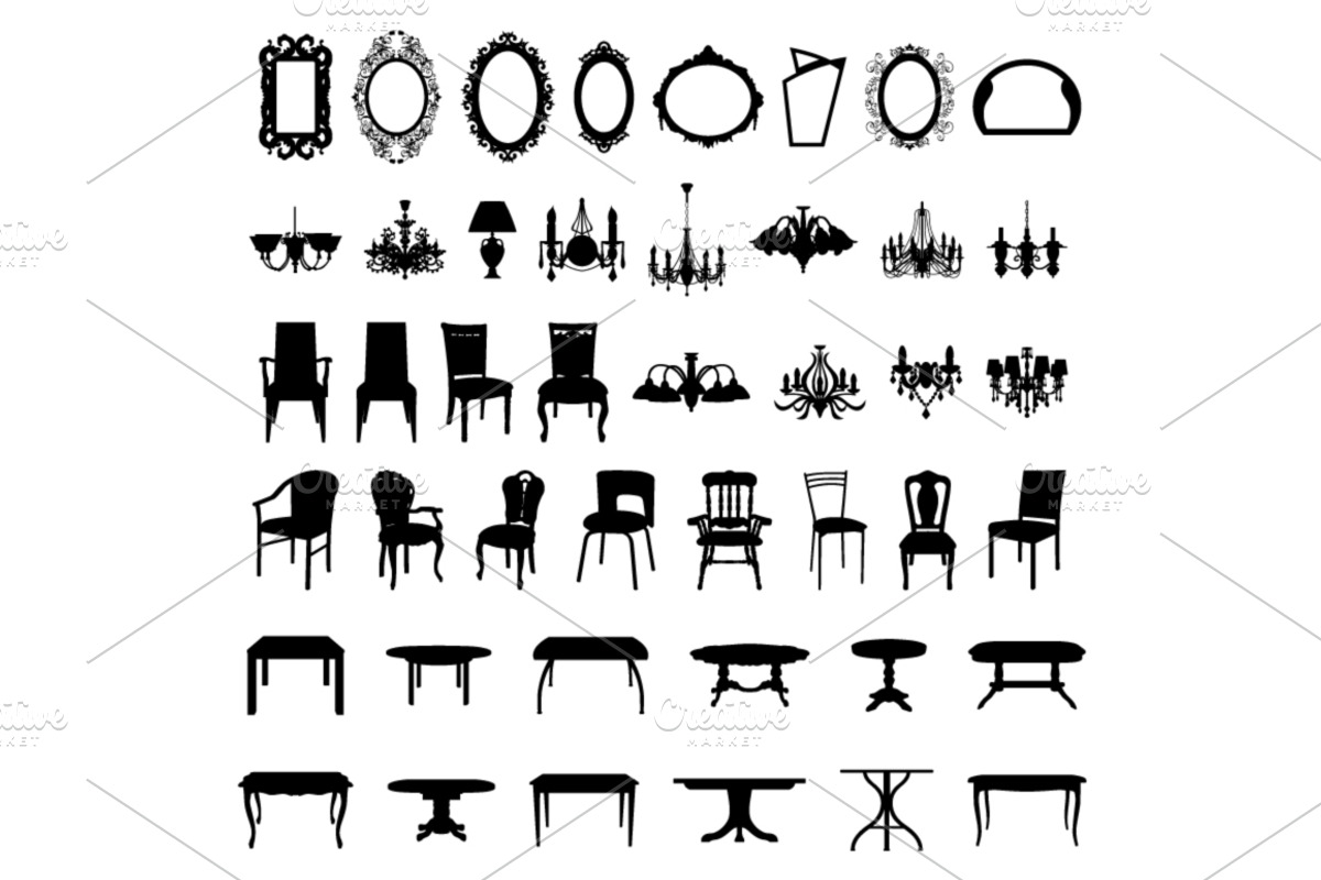Set of Different Furniture, an Icon by Pavel Vectors