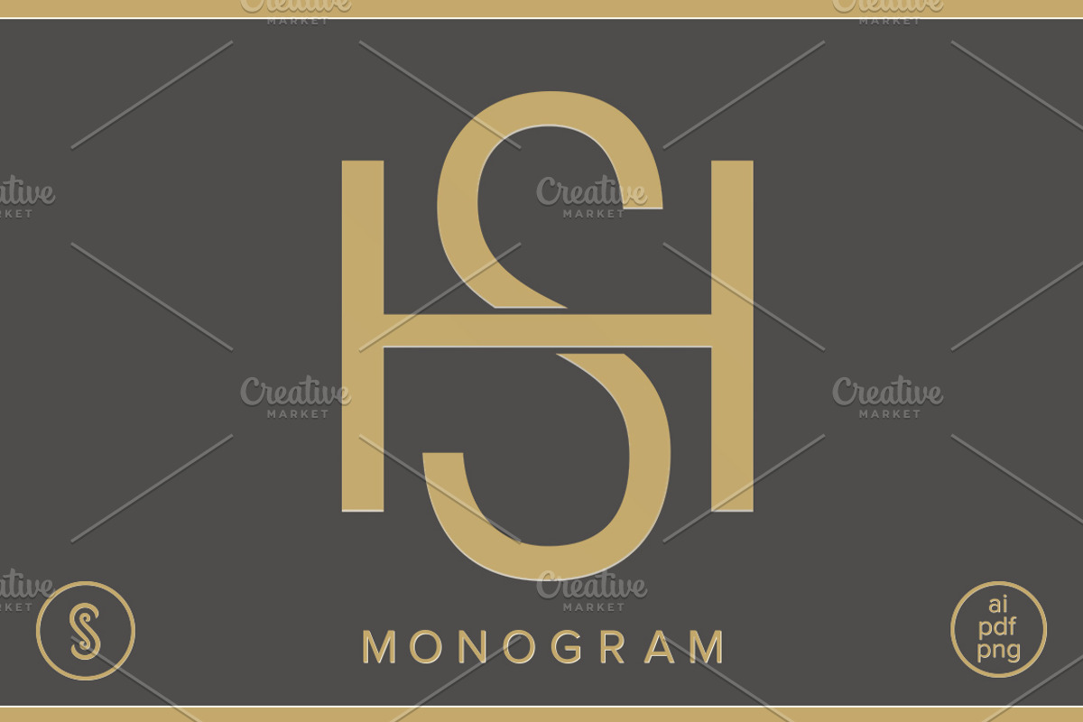 HS Monogram SH Monogram, a Branding & Logo Template by Shuler Studio (Photo 1 of 5)