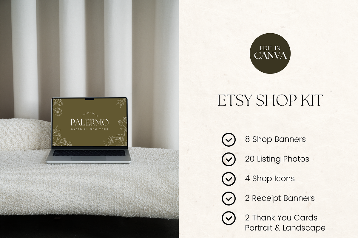 Etsy Shop Kit Branding Templates, a Branding & Logo Template by Branding Babe Co. (Photo 2 of 7)