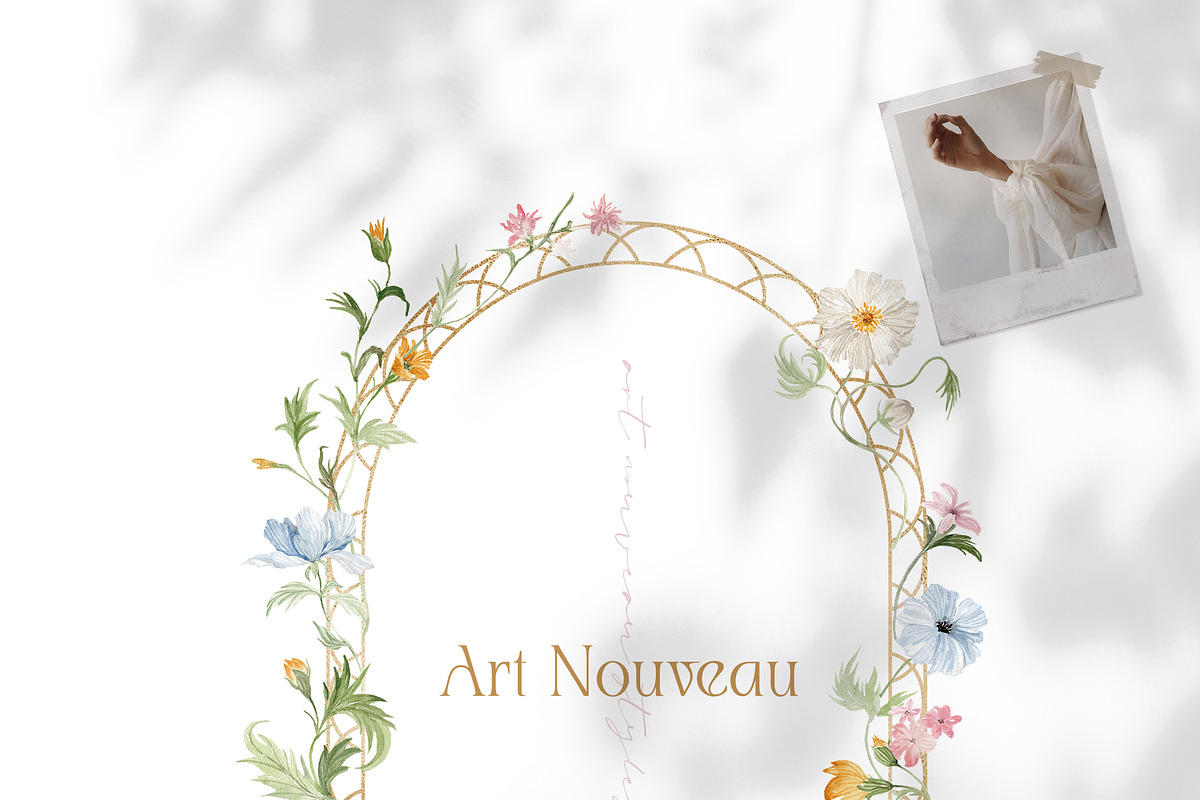 Watercolor Flower - Art Nouveau, a Decorative Illustration by Beigetime (Photo 12 of 14)