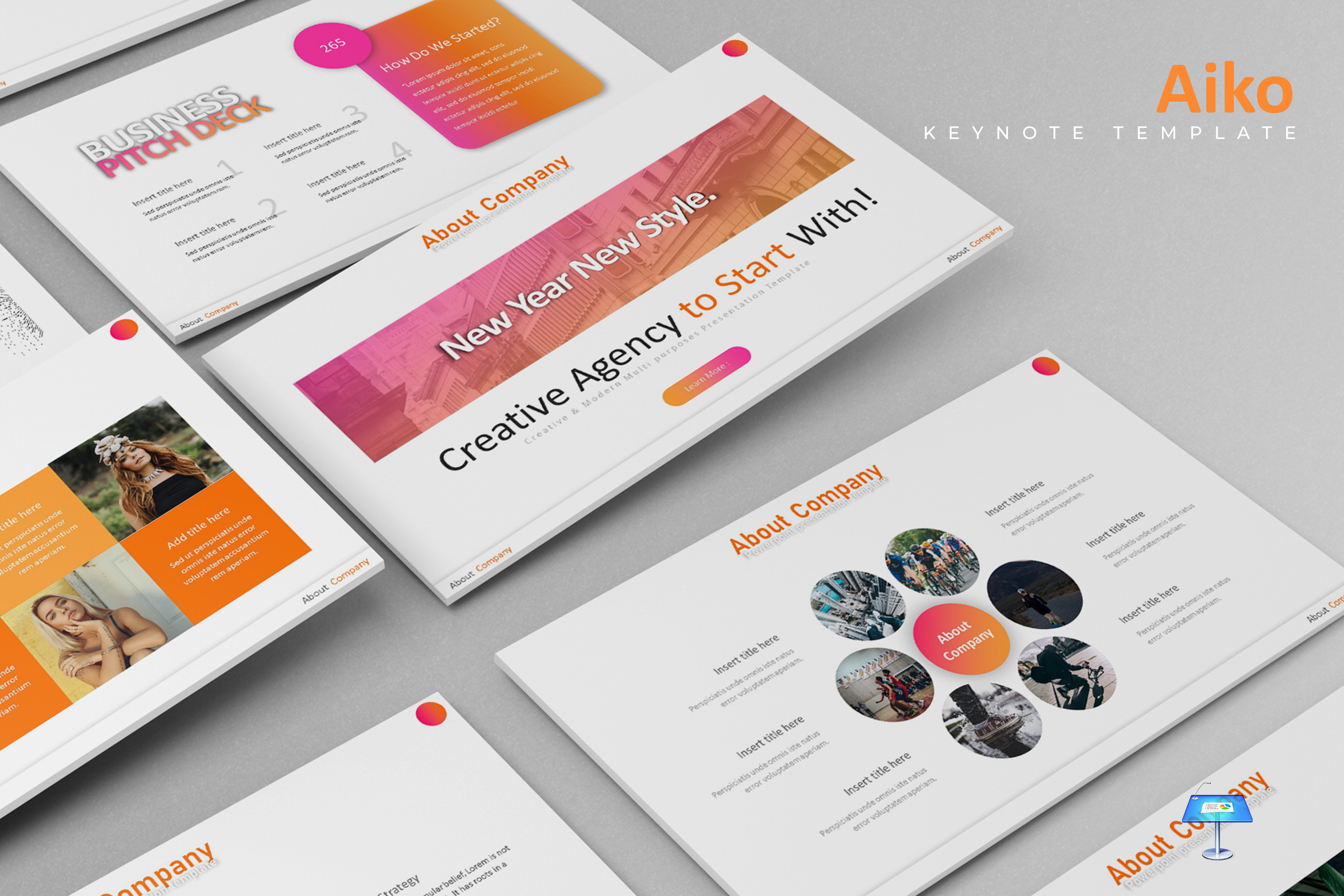 Aiko - Keynote Template, a Presentation Template by AQR Studio