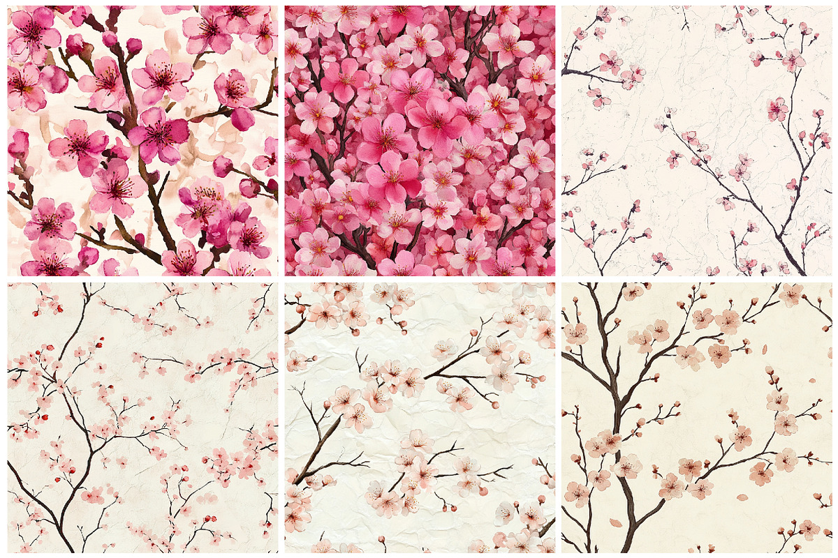 Pink Sakura Printable Texture, a Texture Graphic by CitraGraphics (Photo 6 of 9)
