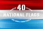 40 National Flags Painted on Canvas, a Texture Graphic by lissius (Thumbnail 1 of 5)