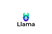 Cute Gradient Llama Logo, a Branding & Logo Template by HueNestify (Thumbnail 1 of 2)
