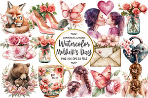 Blush Pink Mother's Day Clipart, an Illustration by OK Design