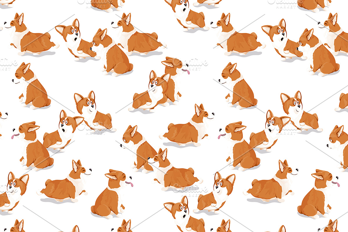 Lovely Corgi Dogs: cliparts & more, a Background Graphic by NKTN graphics (Photo 5 of 7)