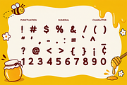 Honey Sunday Playful Display Font, a Sans Serif Font by Vadovastd (Thumbnail 3 of 11)