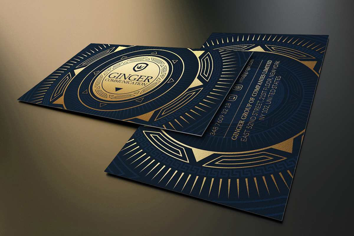 Gold And Blue Business Card, a Business Card Template by Marvel (Photo 4 of 5)