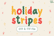 Holiday Stripes | Handwriting font, a Handwritten Font by LivelyAutumn11.11 (Thumbnail 1 of 5)
