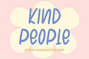 Kind People - Handwriting Font, a Handwritten Font by ariodsgn (Thumbnail 1 of 9)